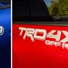 A 2024 Toyota Tacoma TRD Sport (L), and a 2016-2017 Toyota Tacoma TRD Off-Road (R)
