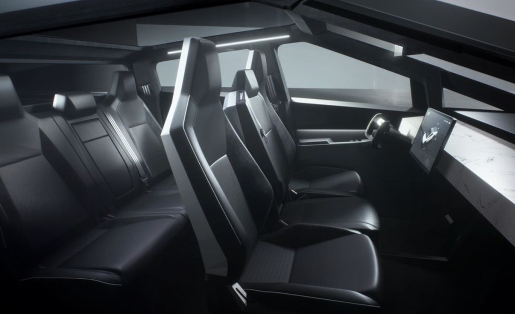 2024(?) Tesla Cybertruck cabin seats