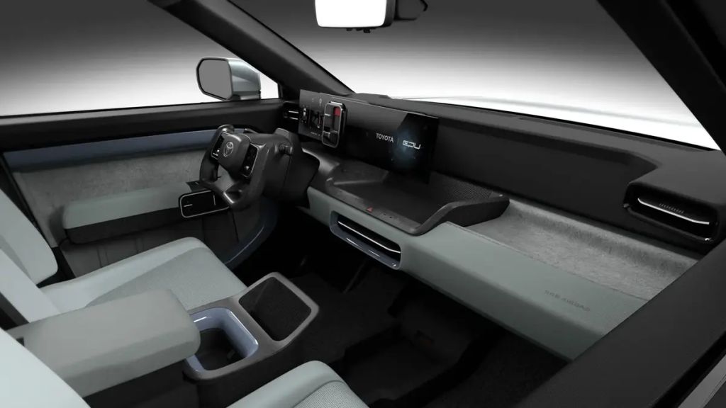 Toyota EPU concept EV minitruck dash and steering wheel