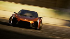 Toyota FT-Se sports car concept drifting