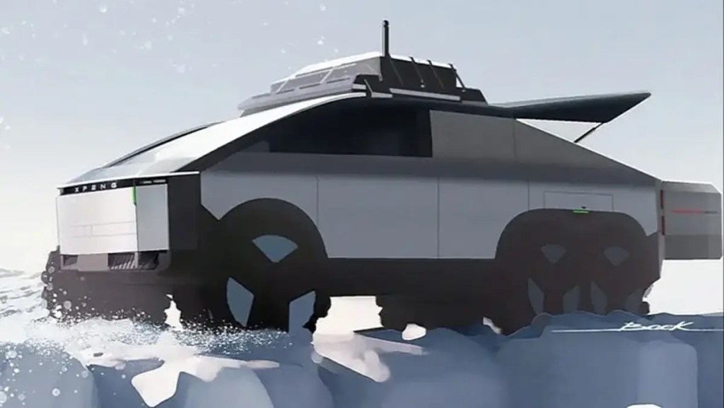 Xpeng six-wheel SUV with flying eVTOL off-road