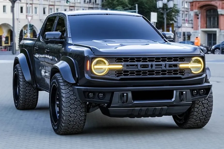 2024 Ford Ranger with Bronco conversion parked in the street
