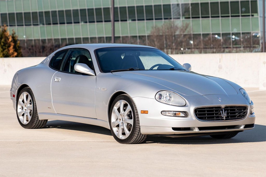 2006 front 3/4 of silver Maserati Coupe GT sold for under $20,000 on Cars and Bids