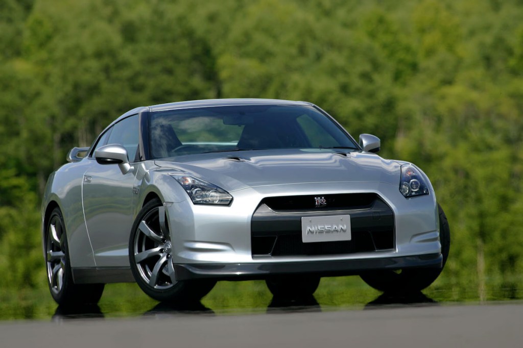 A front corner view of the 2009 Nissan GT-R
