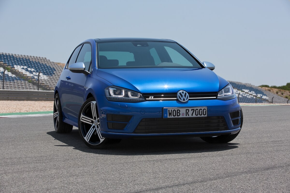 A front view of the 2013 Volkswagen Golf R