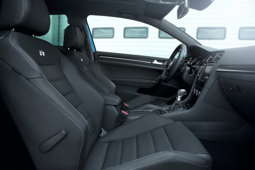 A front interior view of the 2013 Volkswagen Golf R