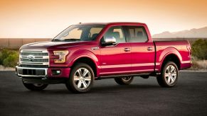 The 2017 Ford F-150 parked at dusk