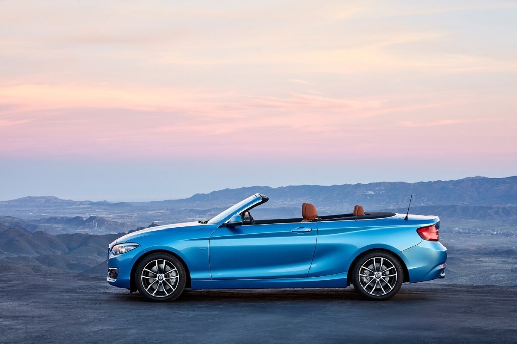 A BMW 2 Series like this blue one is one of the used cars that decreased in price.