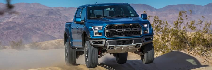 The 2019 For dF-150 Raptor off-roading in sand