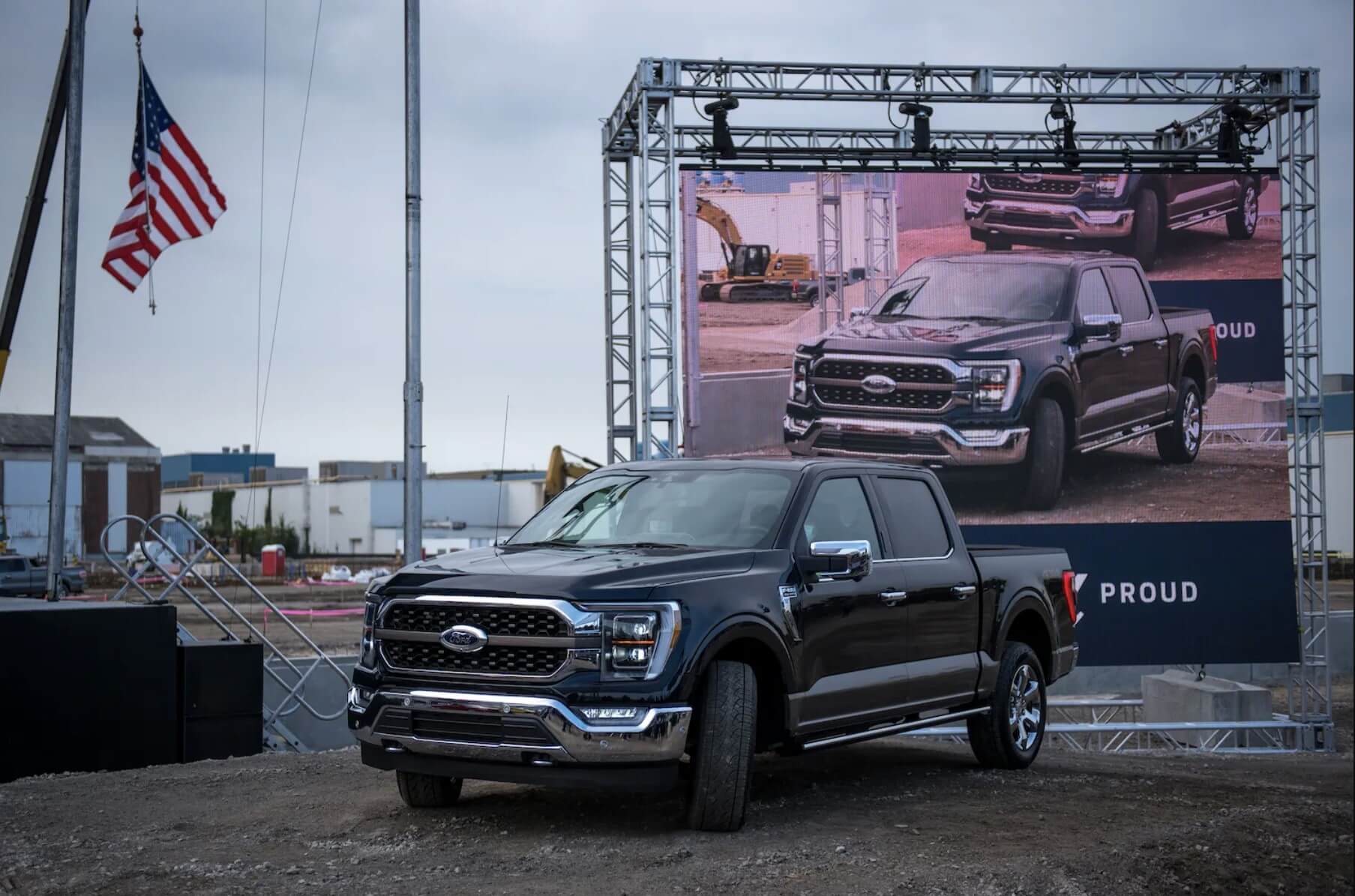 The new Ford F-150 on display