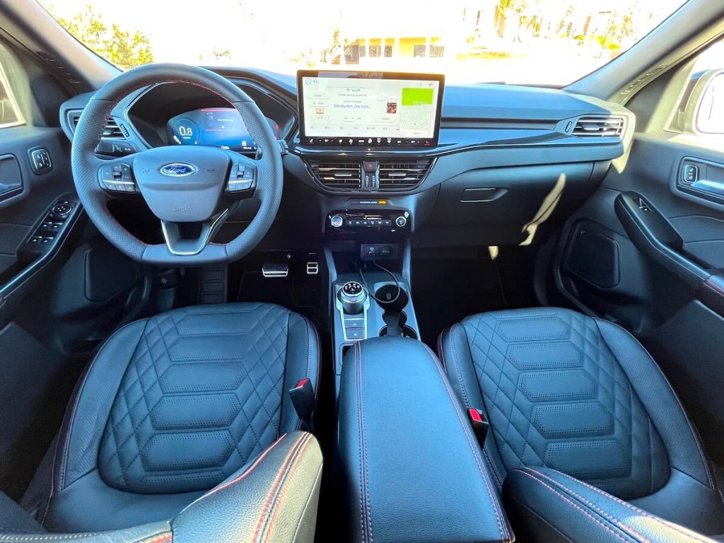 A front view of the interior in the 2023 Ford Escape ST-Line
