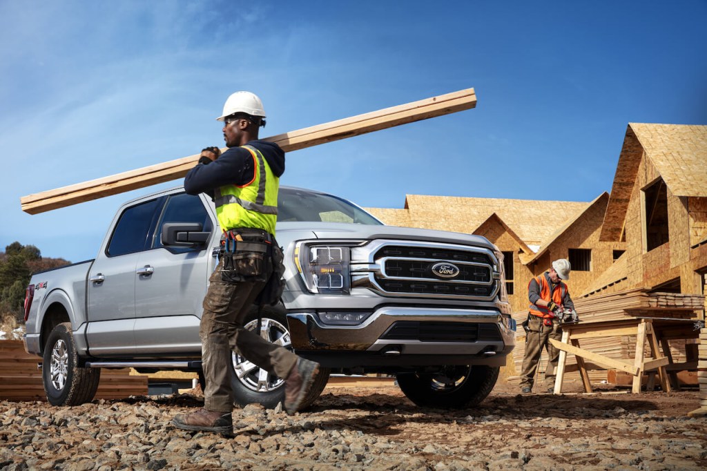 The 2023 Ford F-150 at a construction site