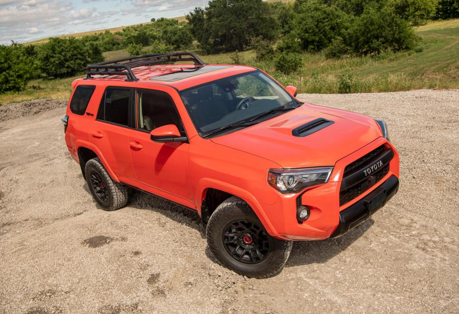 Orange 2023 Toyota 4Runner. Reliability is a major strong point for this vehicle.