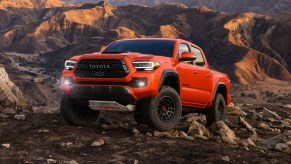 The 2023 Toyota Tacoma TRD Pro off-roading in mud