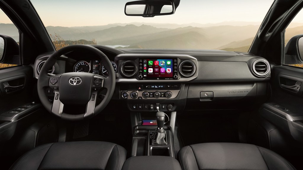 The 2023 Toyota Tacoma interior and dash