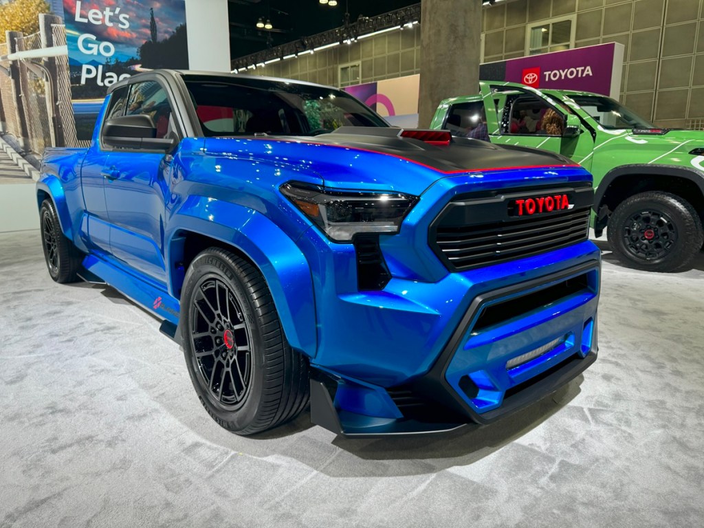 The 2024 Toyota Tacoma X-Runner Concept on display