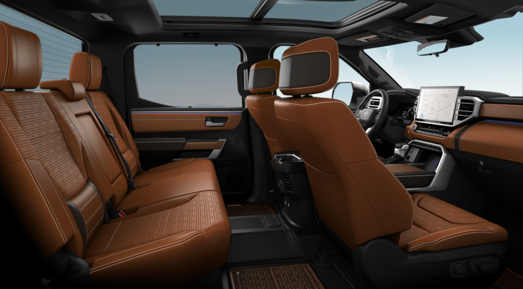 The 2024 Toyota Tundra interior from the passenger side 