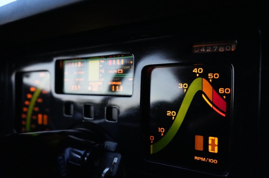 A Chevrolet Corvette C4 shows off its unorthodox displays for a American sports car.