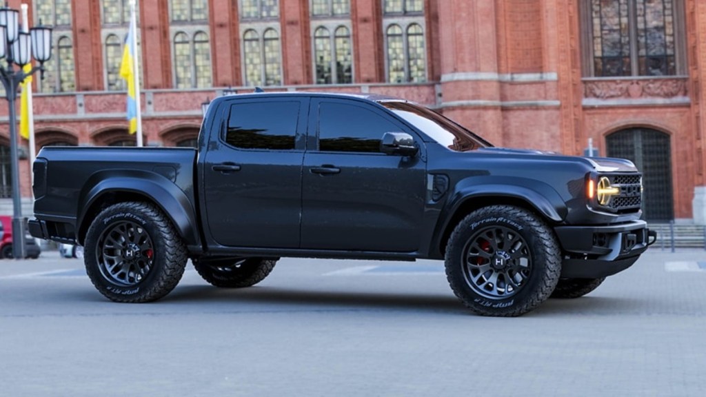 2024 Ford Ranger with Bronco conversion parked in street