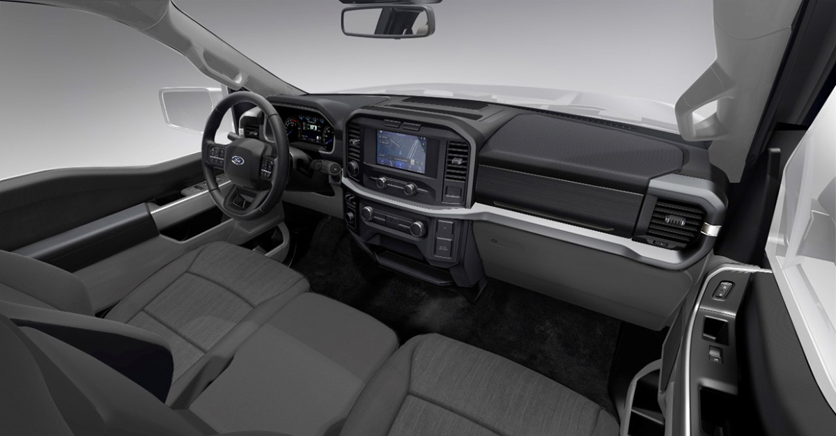 Interior of a 2020 Ford F-150 XL single cab