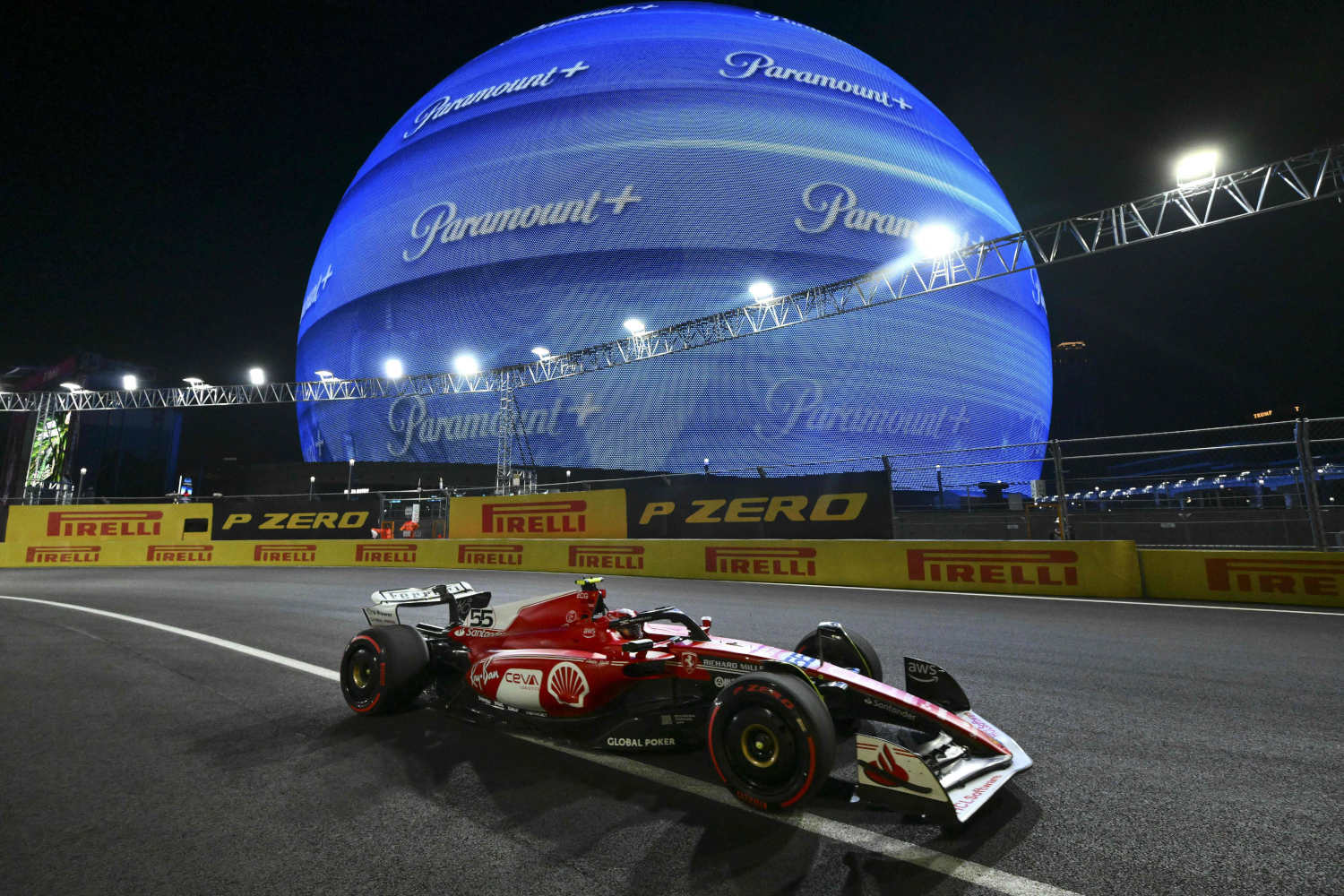 Carlos Sainz at the Formula 1 Las Vegas Grand Prix