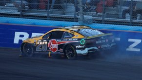 Christopher Bell's Toyota suffers a brake failure in the NASCAR Championship race