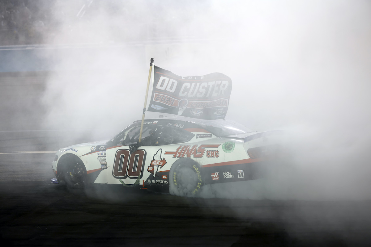 NASCAR Xfinity Series Championship burnout.