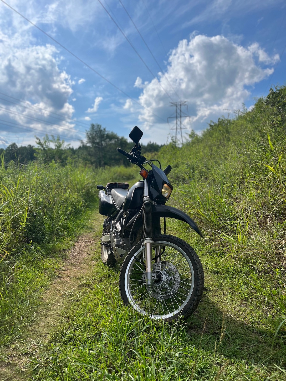 2009 Suzuki DR650 on a trail