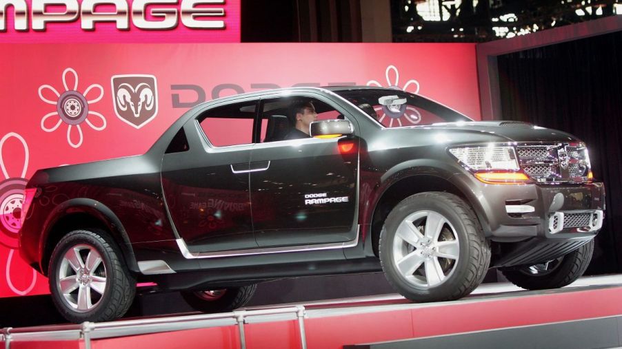 A Dodge Rampage concept truck on display at the 2008 Chicago auto show.