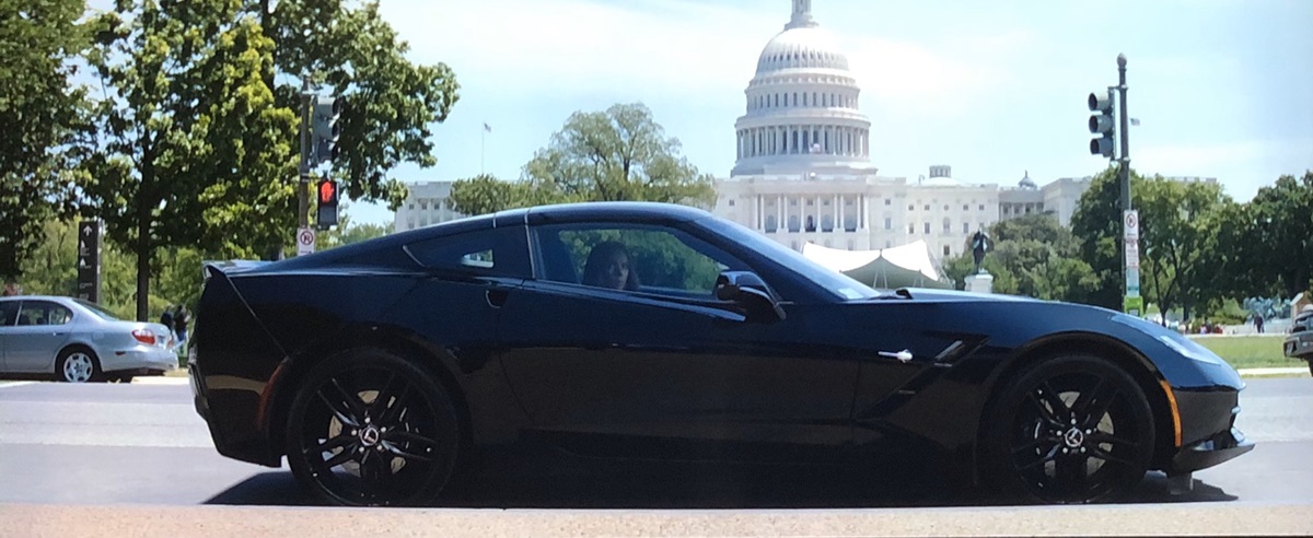 A black C7 Corvette shows up in the movie "Captain America: The Winter Soldier."
