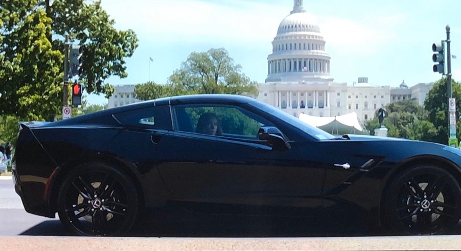 A black C7 Corvette shows up in the movie "Captain America: The Winter Soldier."