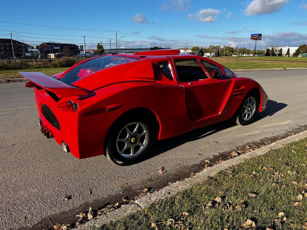 Pontiac Fiero based Ferrari Enzo Replica kit car for sale on Cars and Bids rear 3/4