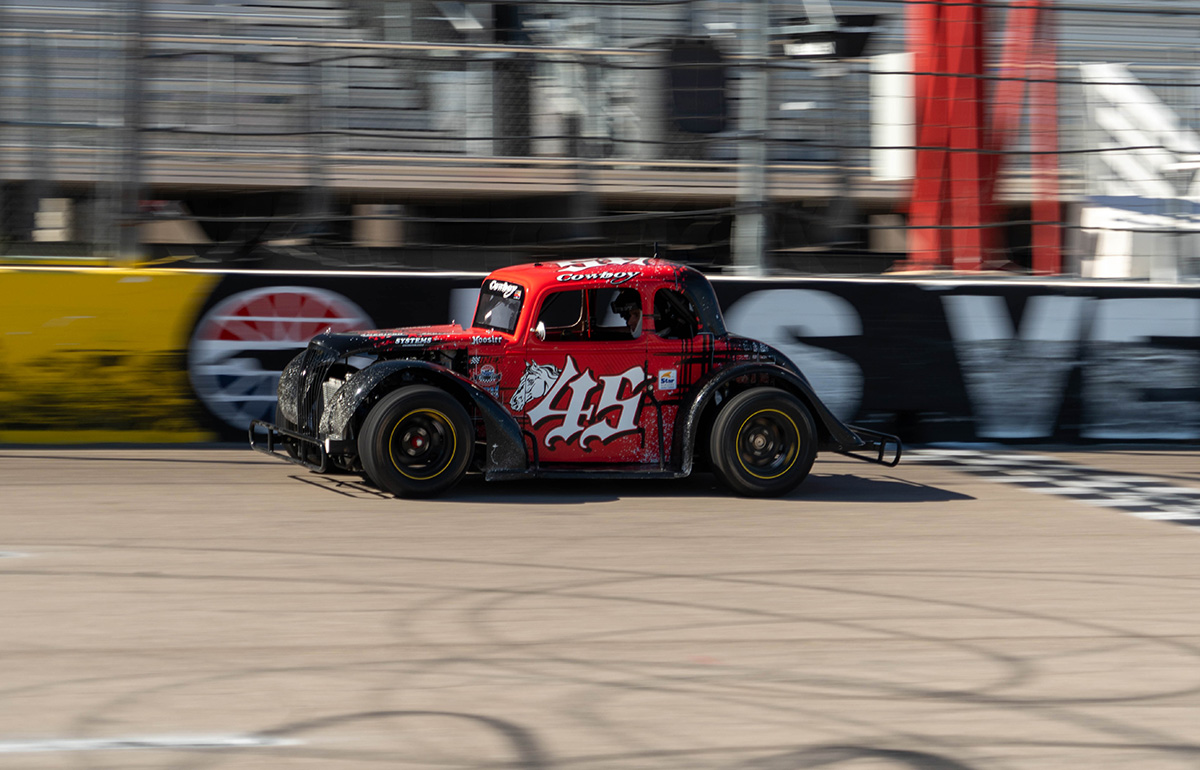 Legend car racing at Las Vegas Motor Speedway circle track