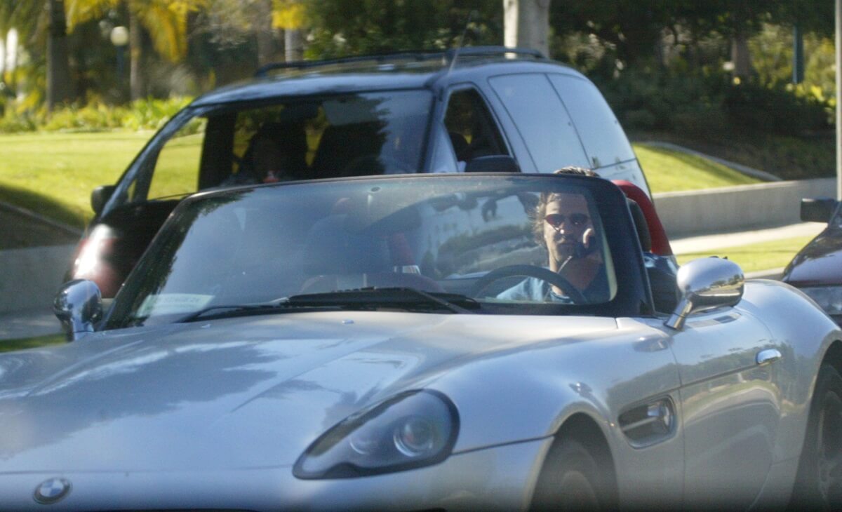 Matthew Perry drives one of his cars and a James Bond film favorite, 2001 BMW Z8 in Los Angeles.
