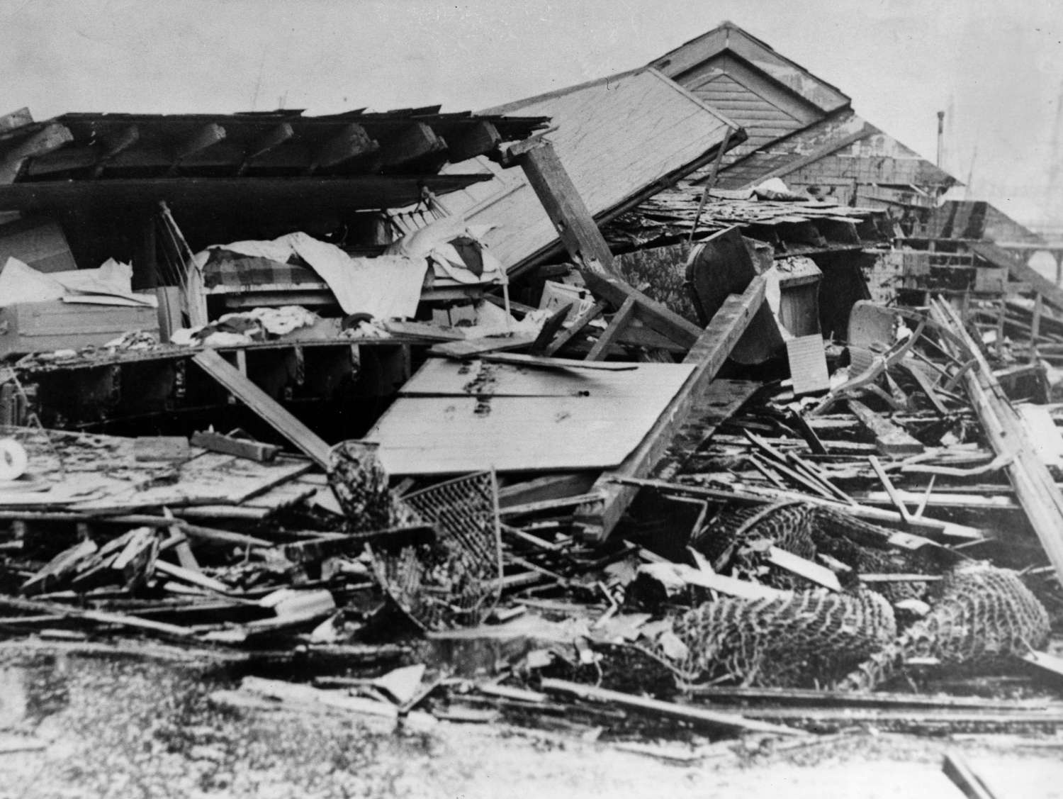 Destruction from the Great Molasses Flood of 1919