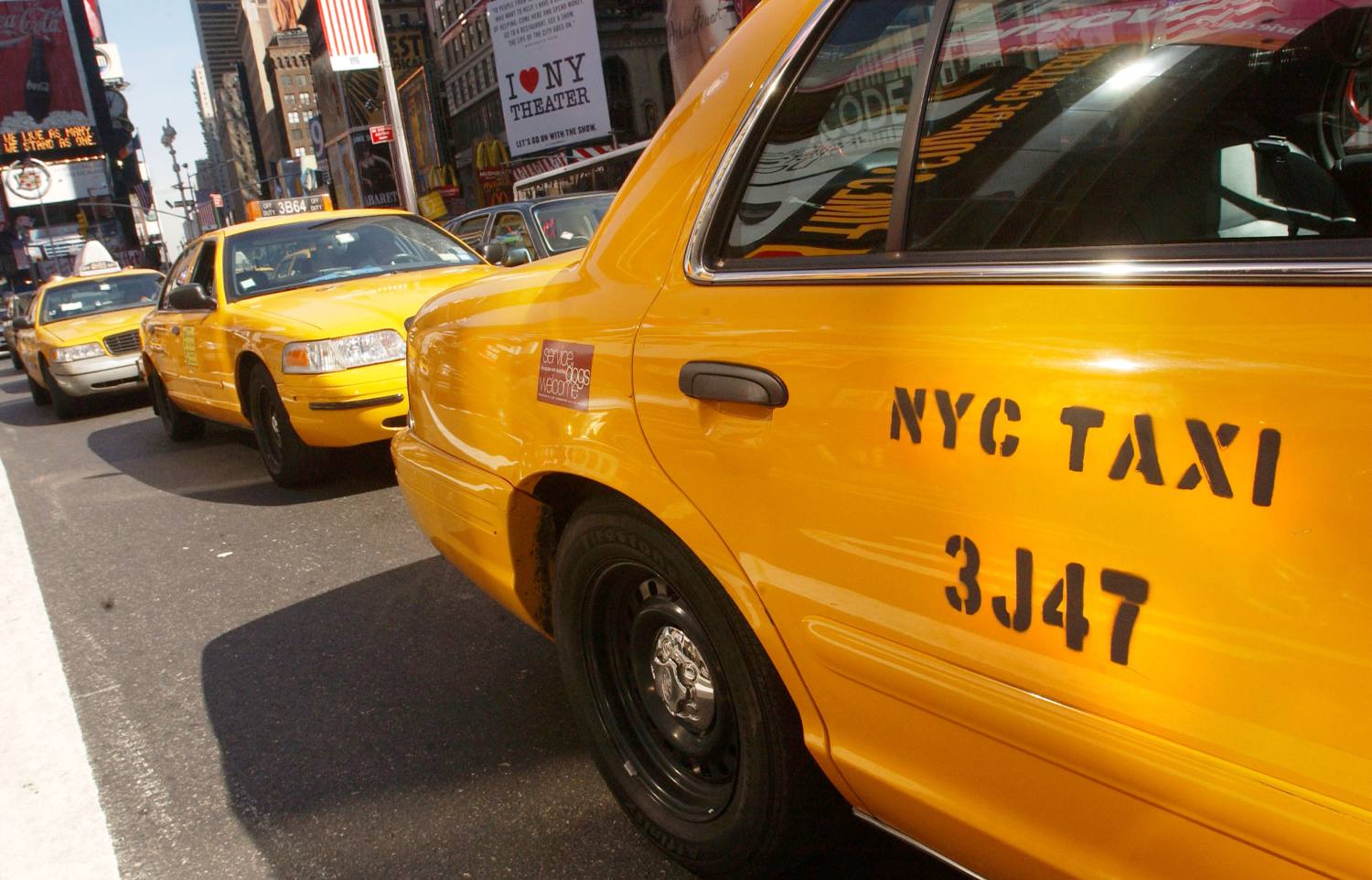 Yellow taxis in New York City