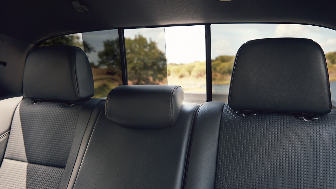 The 2023 Toyota Tacoma headrests in the backseat