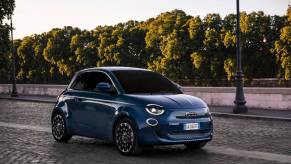 The European version of the Fiat 500e all-electric hatchback coming to the U.S. in 2024