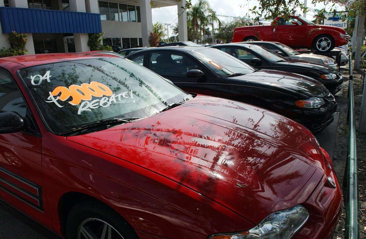 Car rebates advertised on used cars