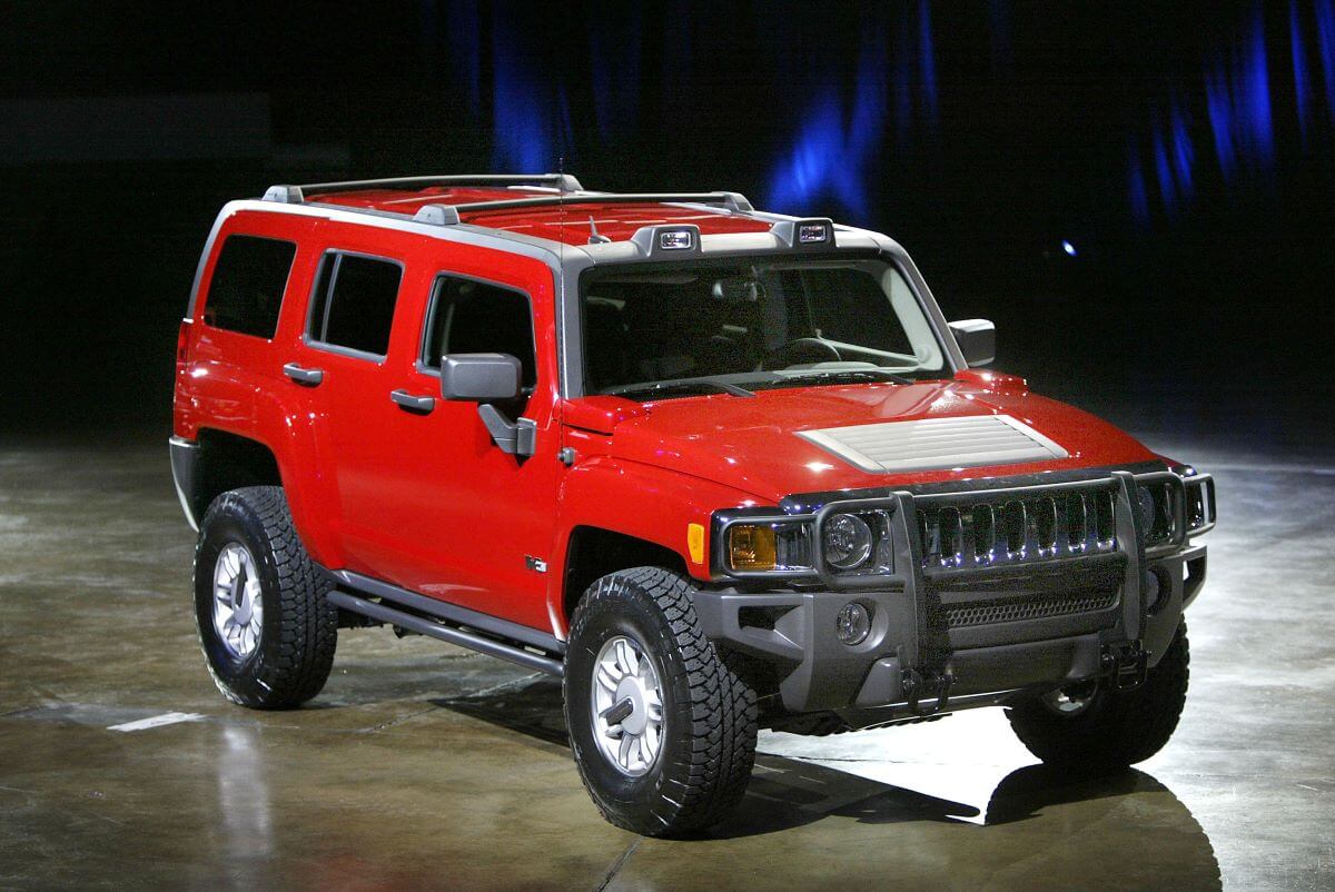 The new Hummer H3 press conference debut at the 2004 California International Auto Show