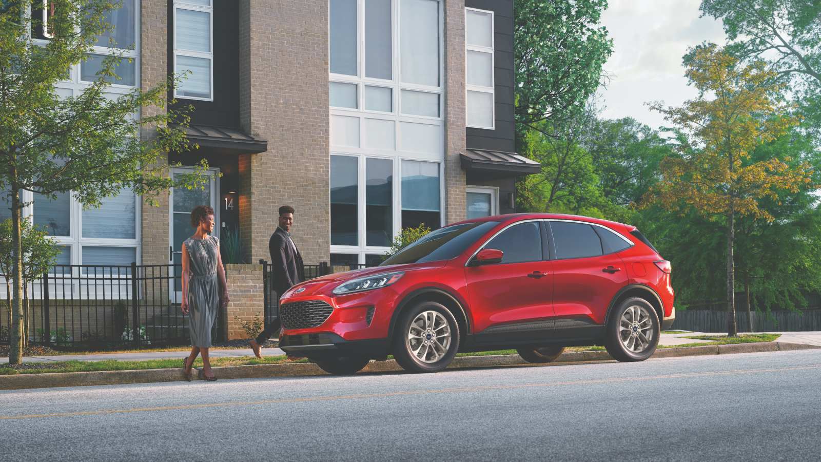 A red 2022 Ford Escape 
