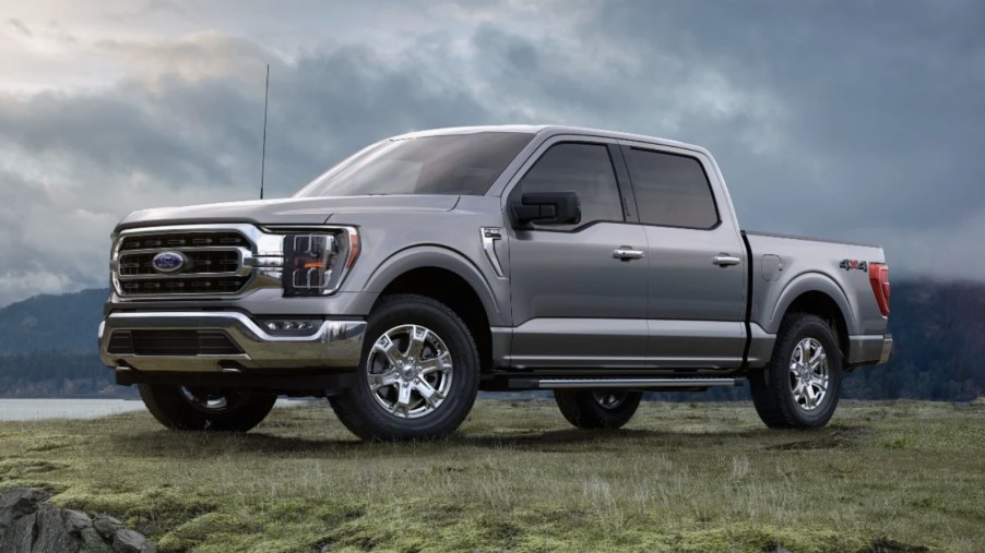 The 2023 Ford F-150 parked in grass
