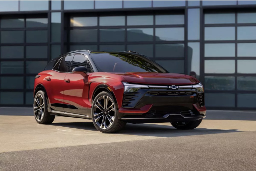 The 2024 Chevy Blazer EV parked in the city