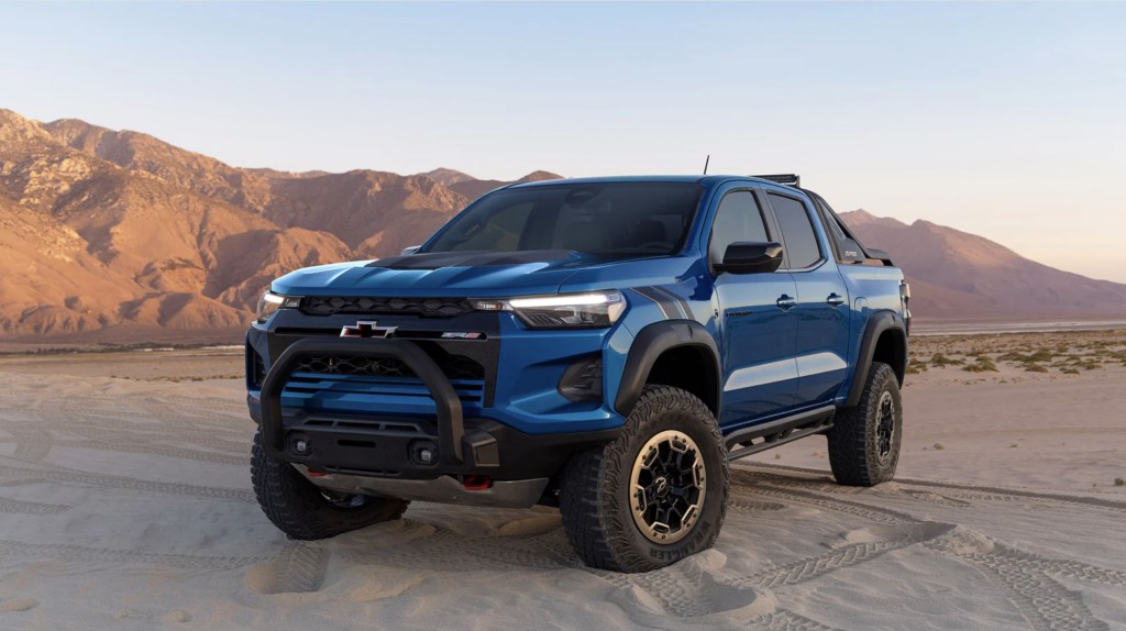 The 2024 Chevy Colorado off-roading in the desert