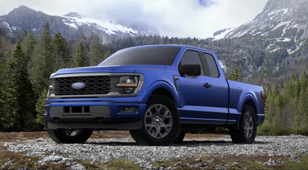 2024 Ford F-150 with Agate Blue Metallic paint