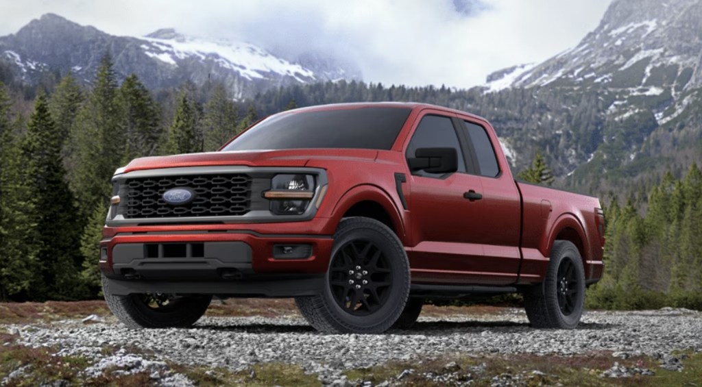 2024 Ford F-150 with Rapid Red Metallic Tinted Clearcoat paint