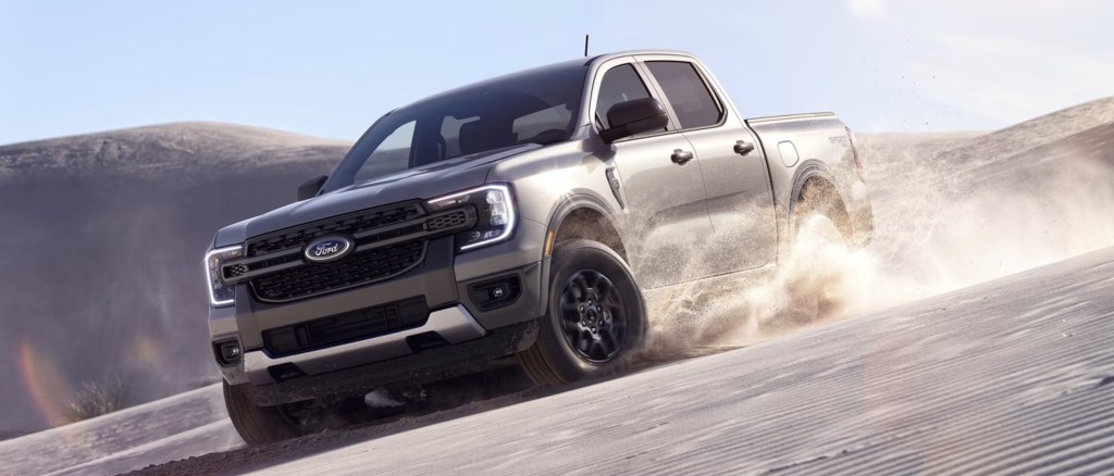 The 2024 Ford Ranger off-roading in sand