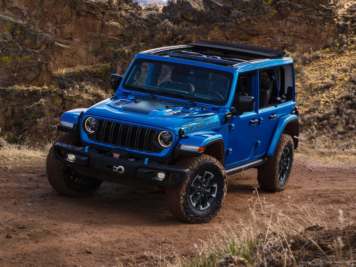 The 2024 Jeep Wrangler off-roading 
