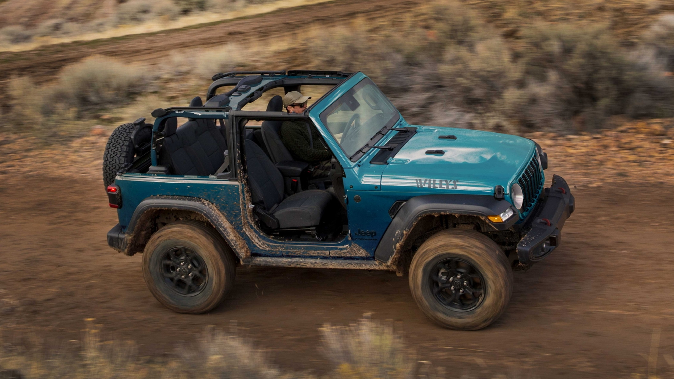the 2024 Jeep Wrangler off-roading 