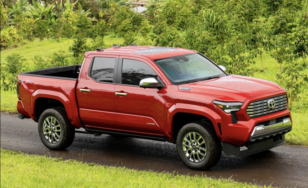 The 2024 Toyota Tacoma driving on the road